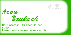 aron mauksch business card